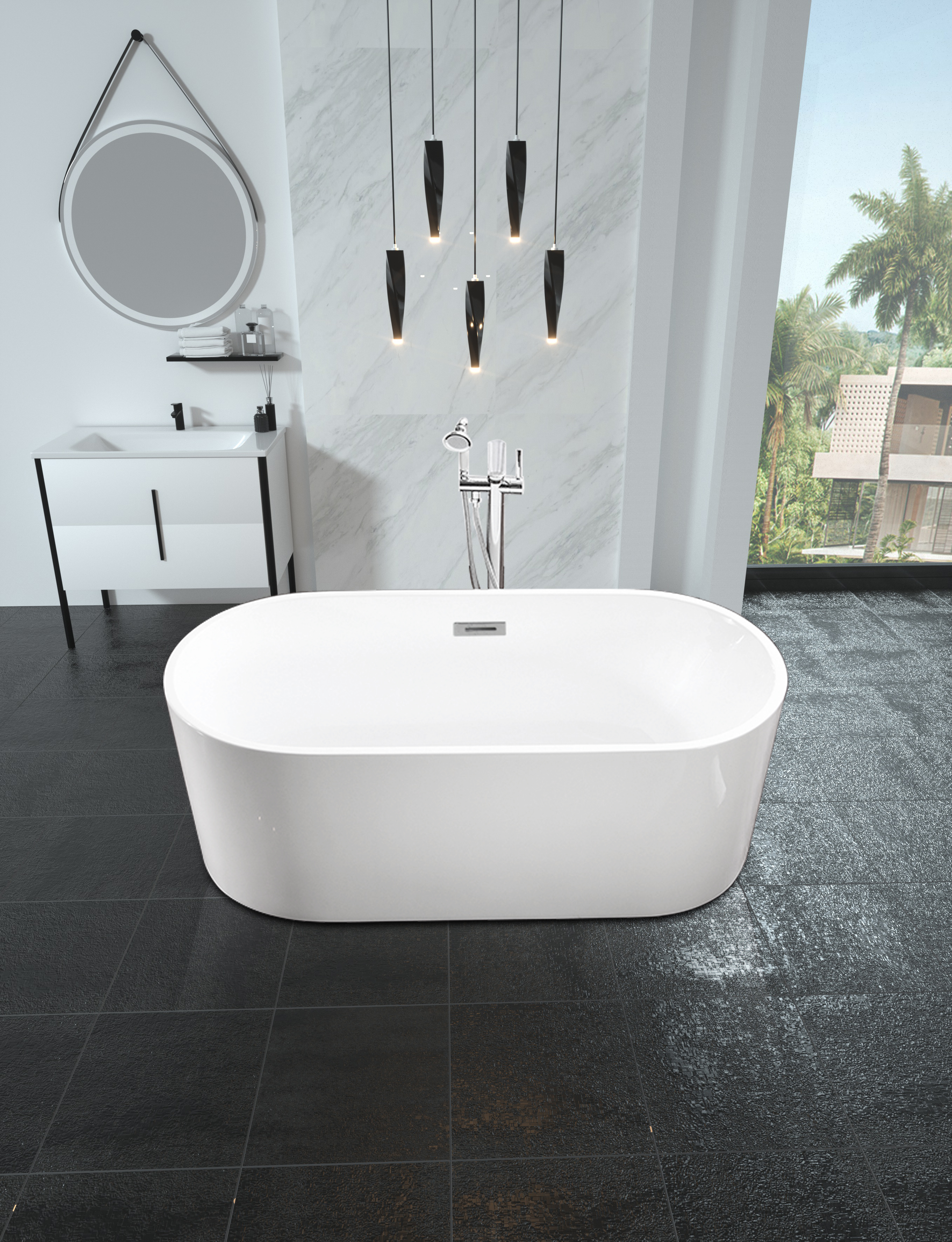 Mavaw acrylic bathtub free-standing bathtub