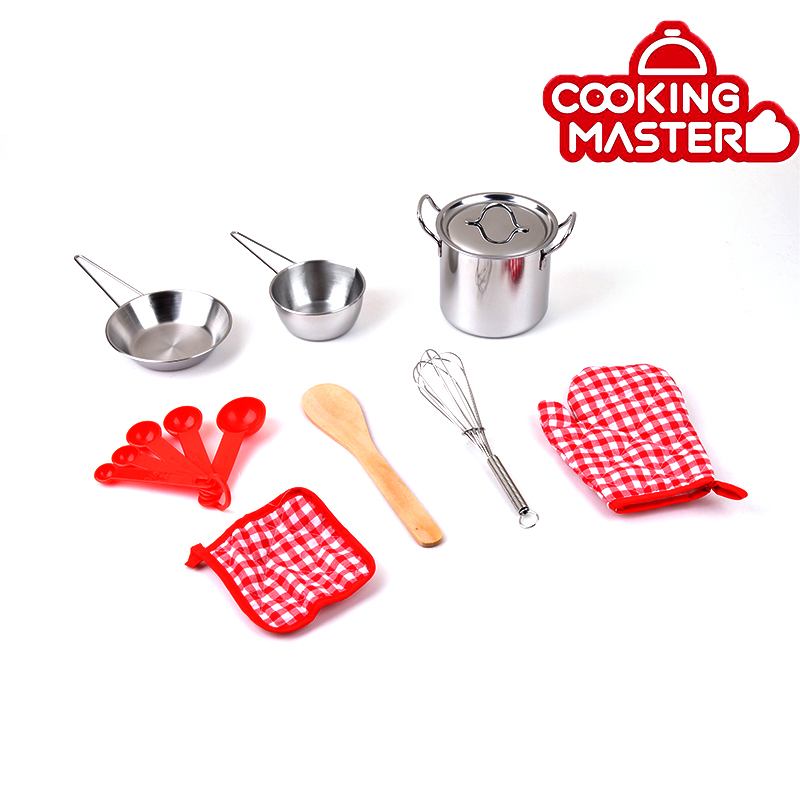 Sichuang mini kitchen set play home stainless steel toy simulation kitchenware