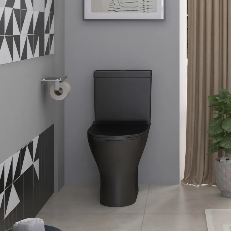 Wholesale Modern Luxury Matte Black Bathroom Wc Sets