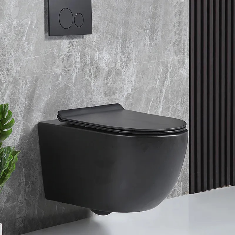 Cheap bathroom ceramic modern mounted colored bowl wc set commode