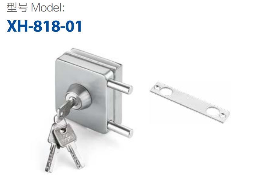 Glass Door Square Lock