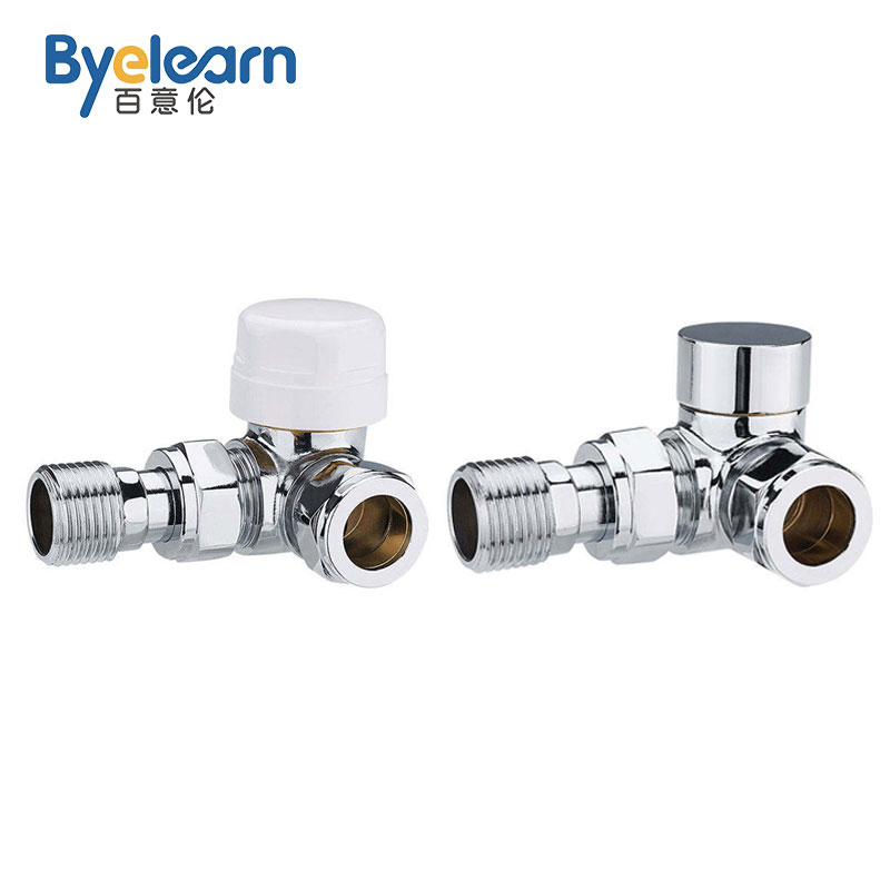 Chrome corner valve BAIYILUN heating radiator accessories radiator valve trv valve radiator