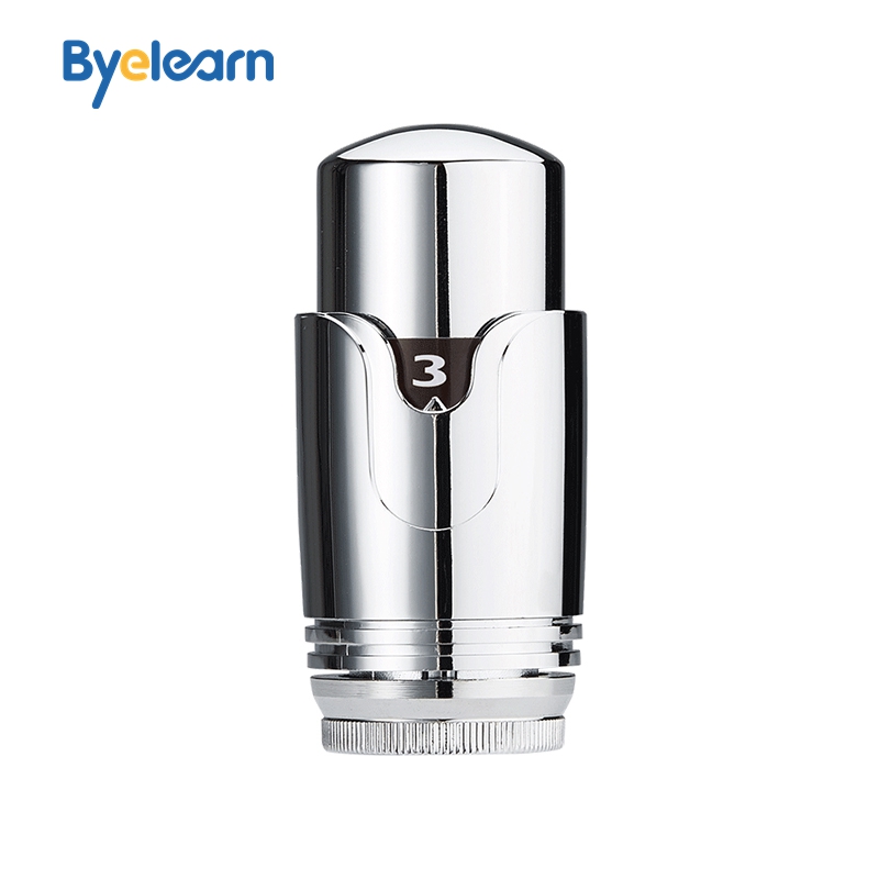 Chrome plated trv white radiator head m30*1.5mm mechanical lockable thermostatic head