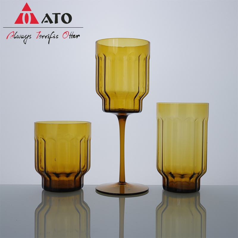 Wine glass with Amber pattern,GLASSWARE
