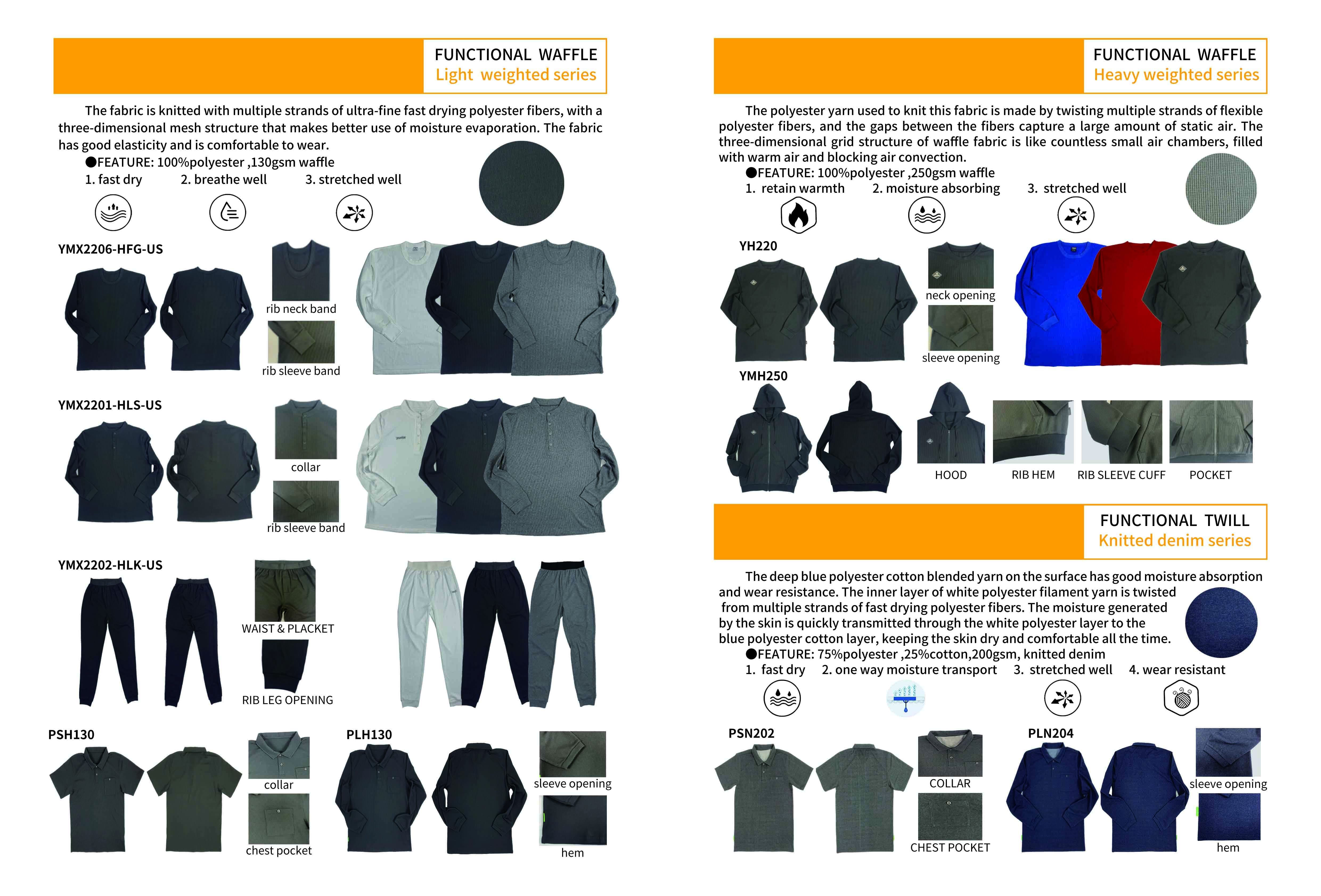 Waffle thermal underwear