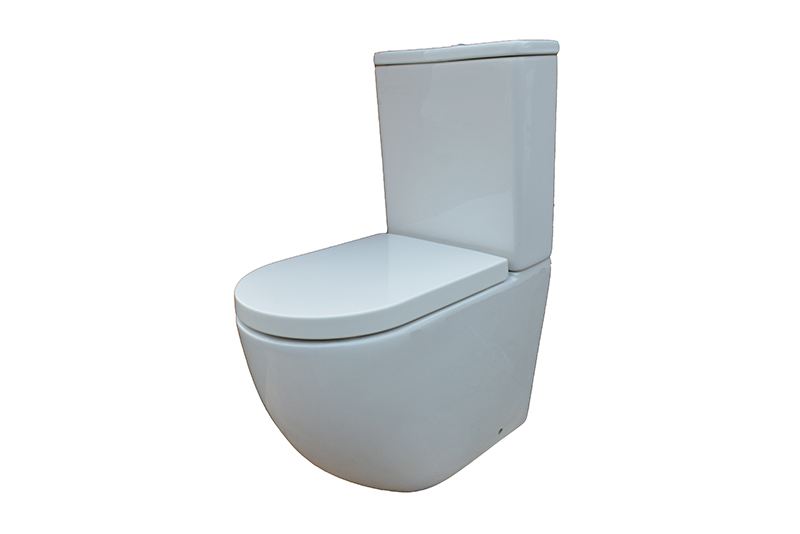 Two Piece Toilet With Wash Down System 180mm Rough In Ceramic Toilet Bathroom Toilet Rimless