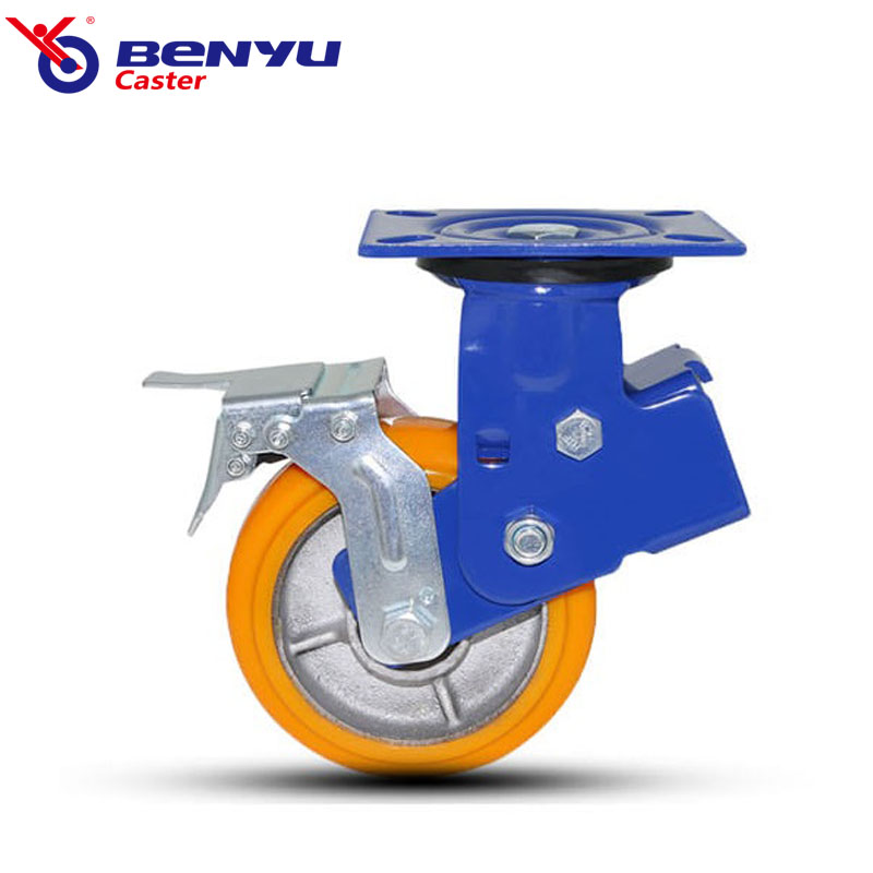 Heavy-duty shock absorber caster