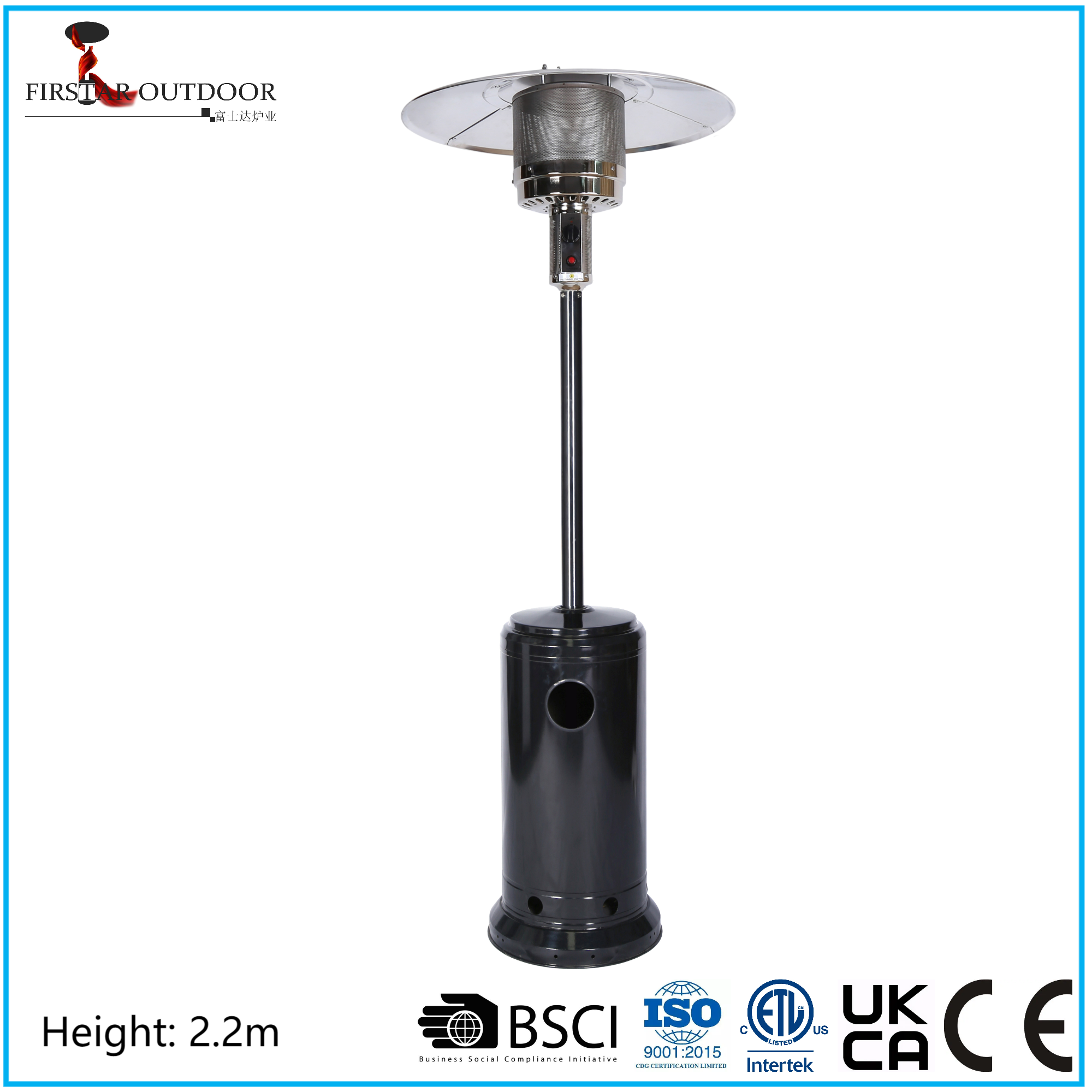 Black Mushroom Gas Patio Heater