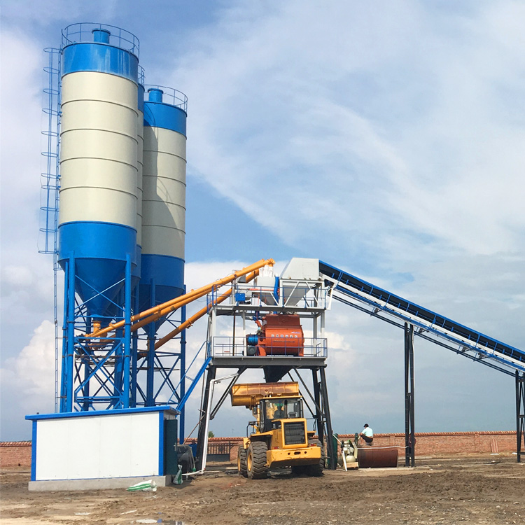 Belt type concrete batching plant