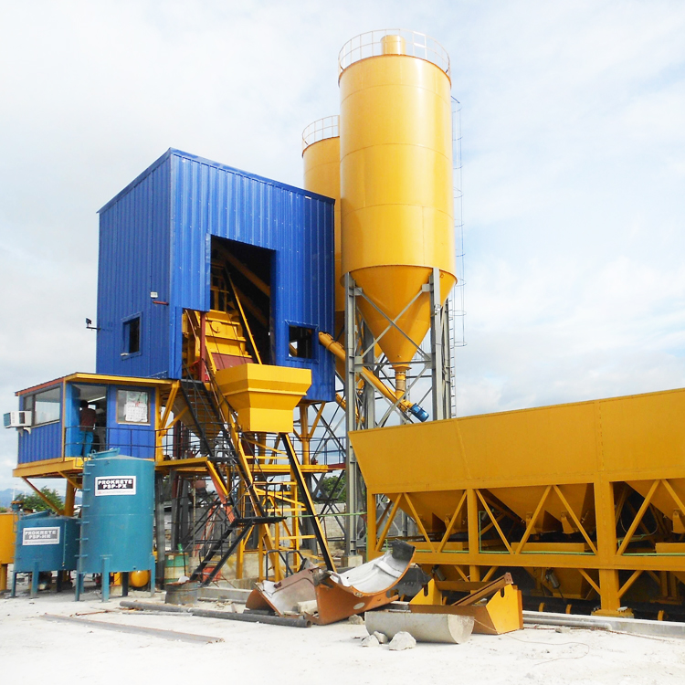 Bucket type concrete batching plant
