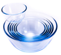 High borosilicate glass salad bowl