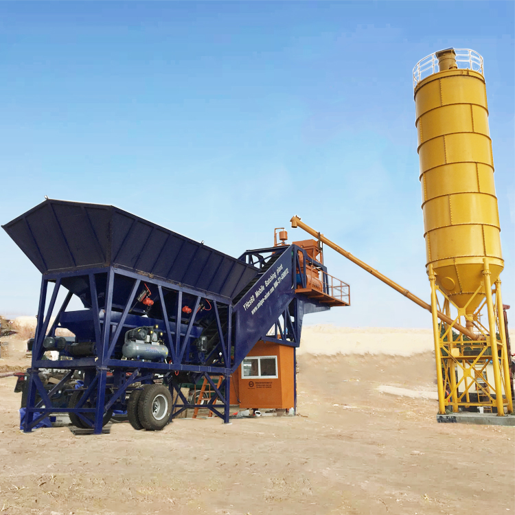 Mobile concrete batching plant