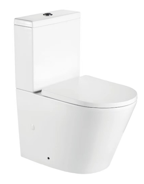 Two Piece Toilet With Wash Down System 180mm Rough In Ceramic Toilet Bathroom Toilet Rimless