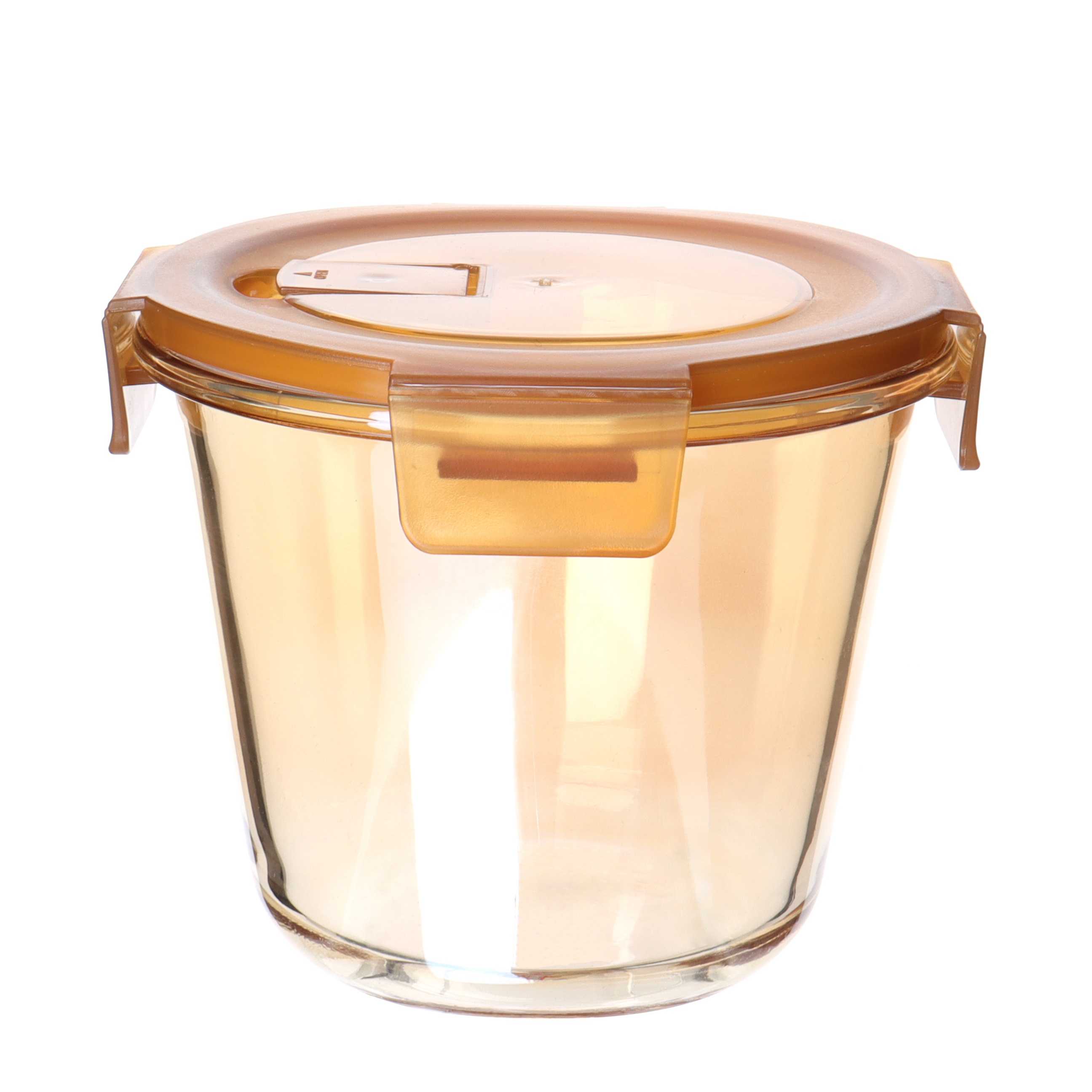 High borosilicate amber glass lunch box storage container