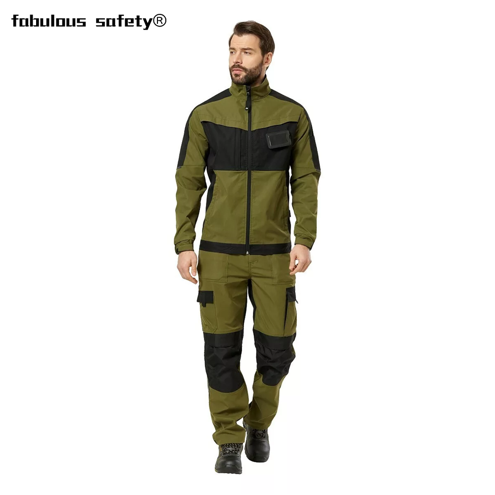Custom Industrial Mens Outdoor High Elasticity Abrasion Resistant Tear Resistant Safety Clothes