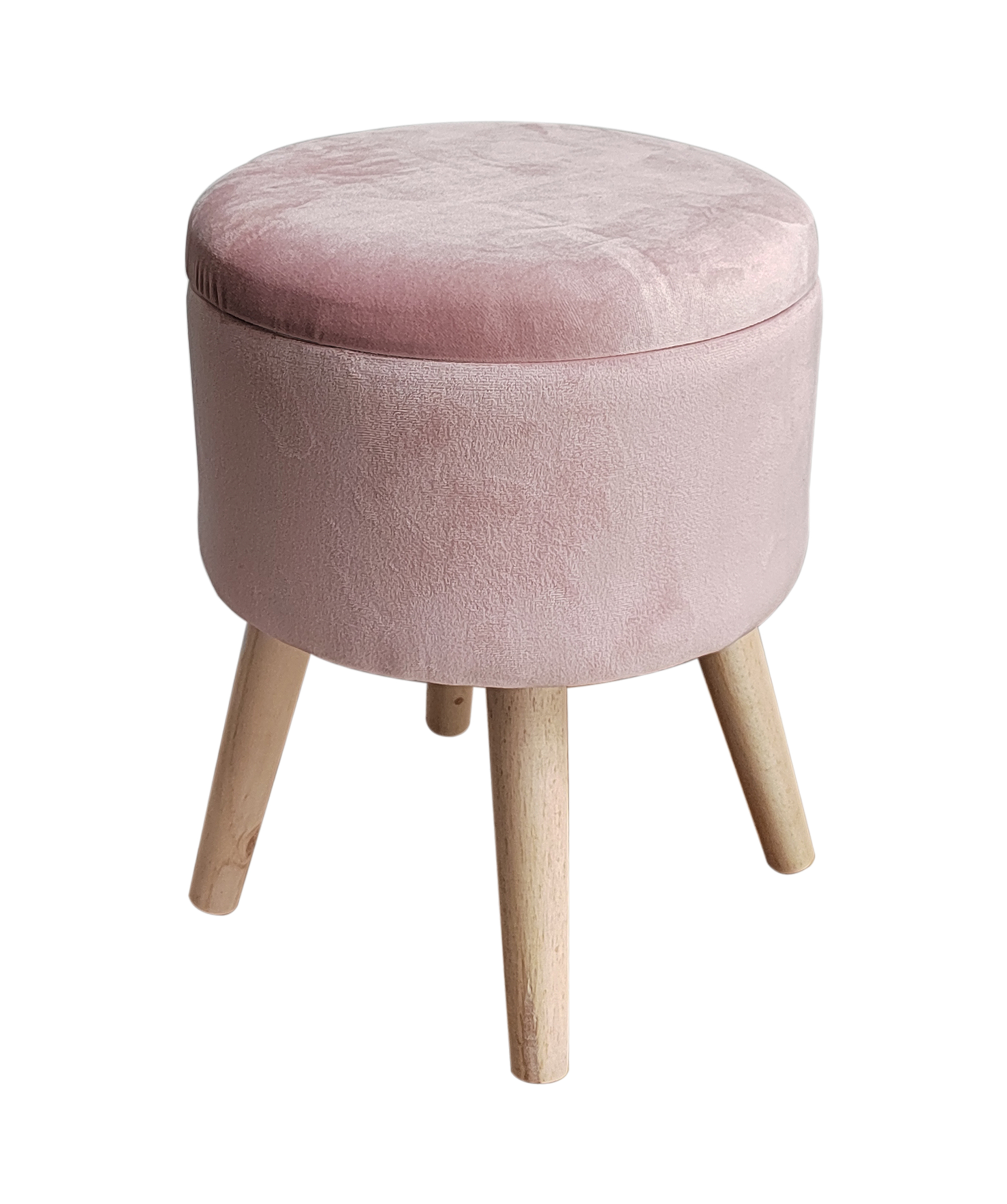 Velvet storage stool