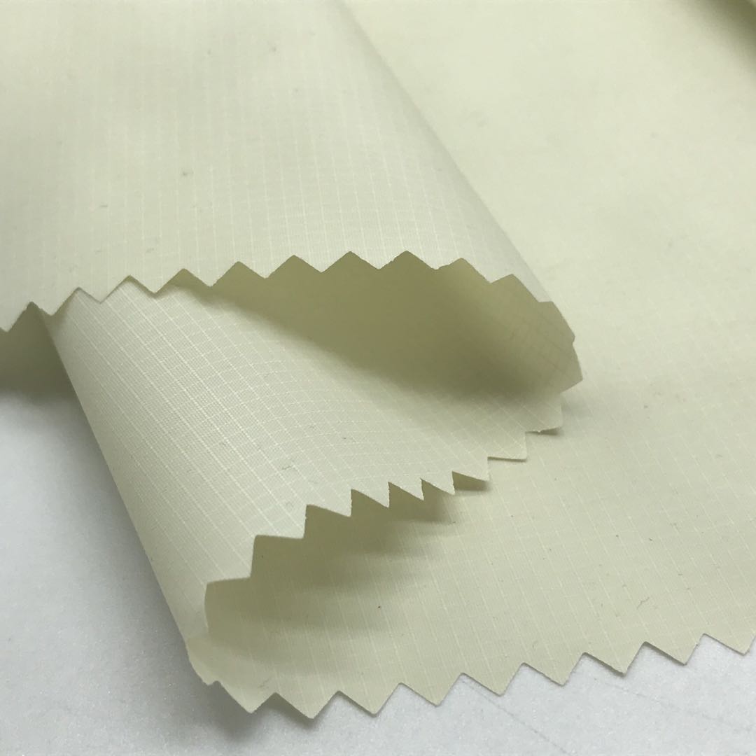 0.15 full dull ripstop nylon taffeta pu coated fabric