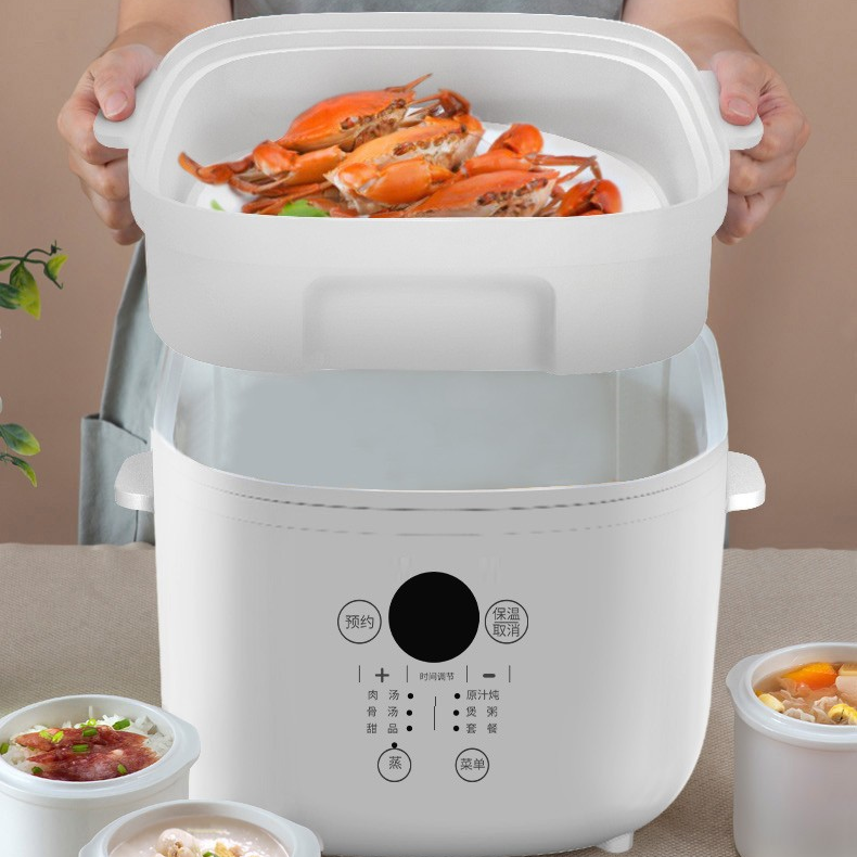 Ceramic Crockpot Steamer upside Slow Cooker