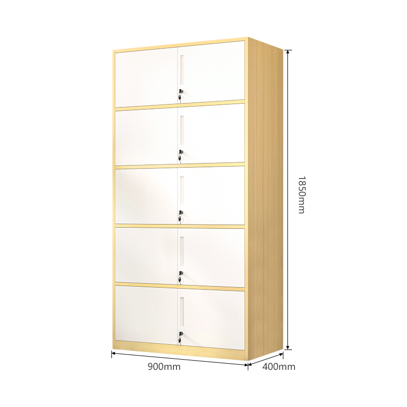 Wood-like white filing cabinet
