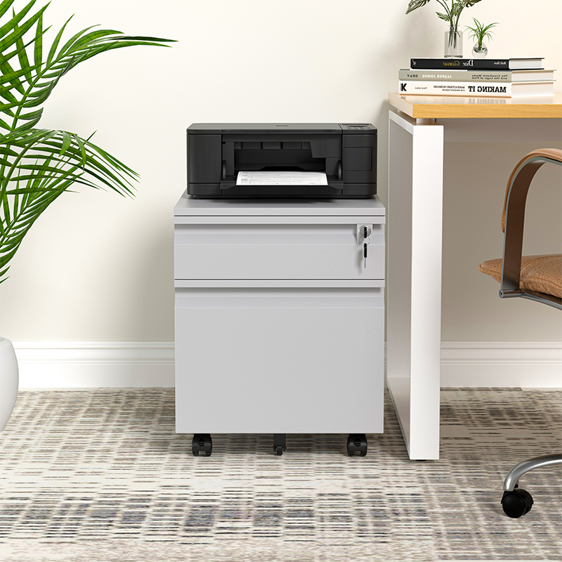 Under Desk Steel 2 Drawer Mobile Cabinet