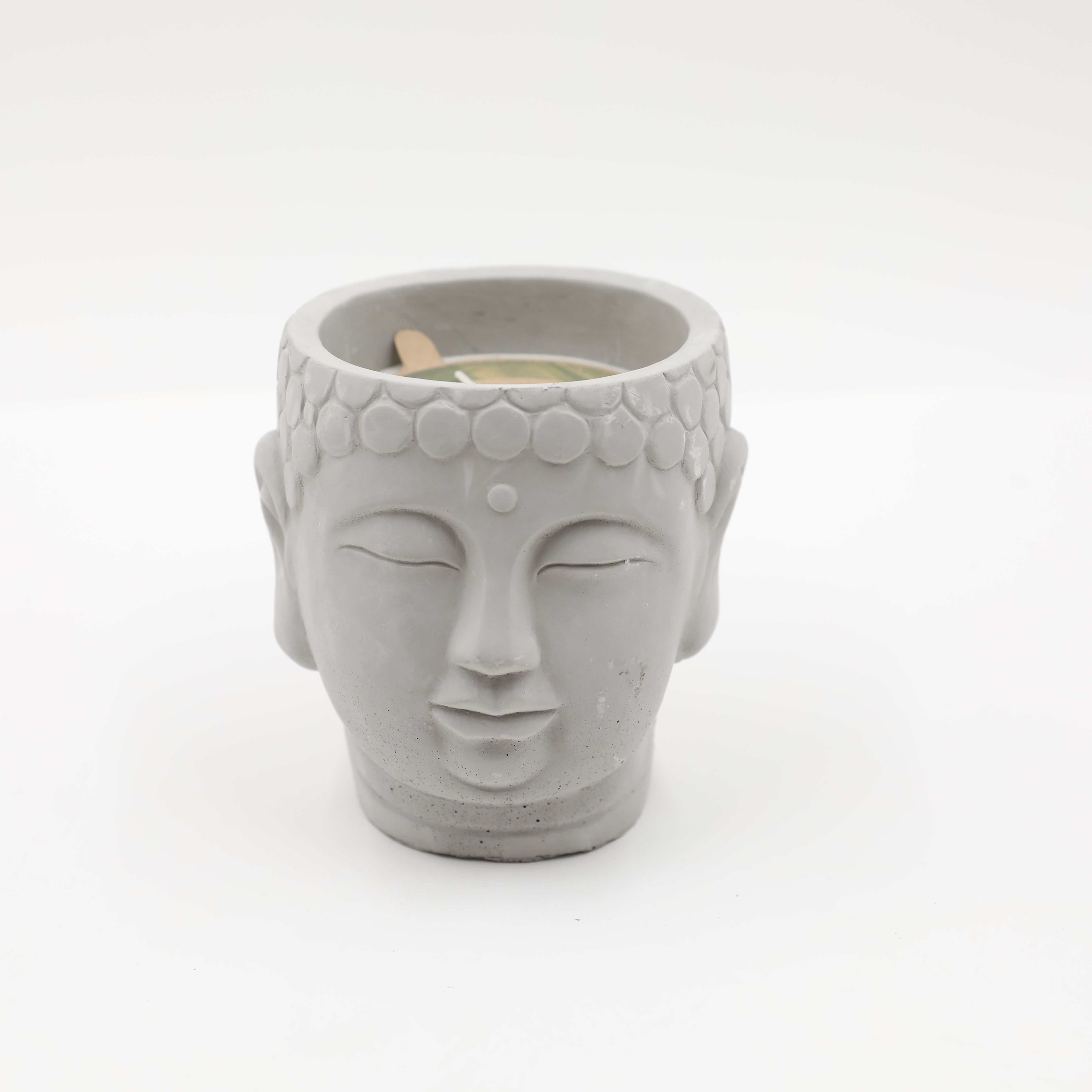D12.5x13cmh Middle Scented Bubbha Cement Candle