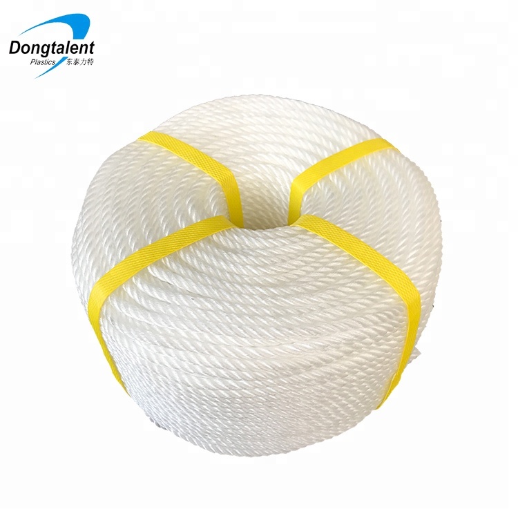 Dongtalent Three or four strands PE color rope for marine and camping