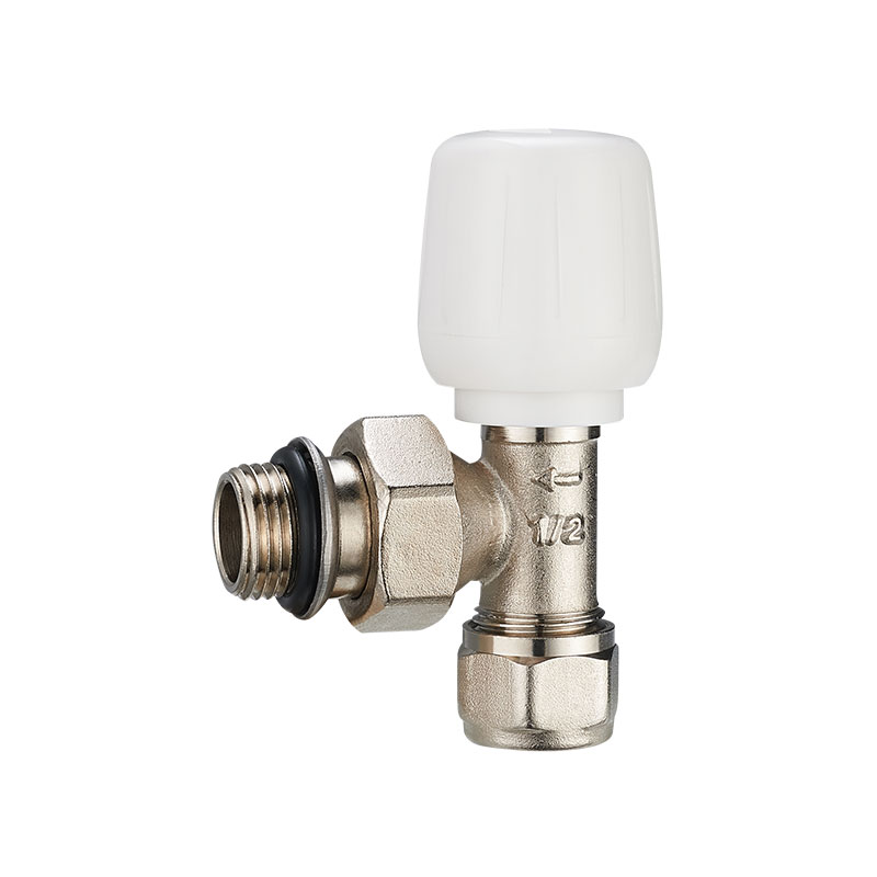 TRV DN15 Sandblasting Nickel Plated angle Manual radiator valves for heating radiator