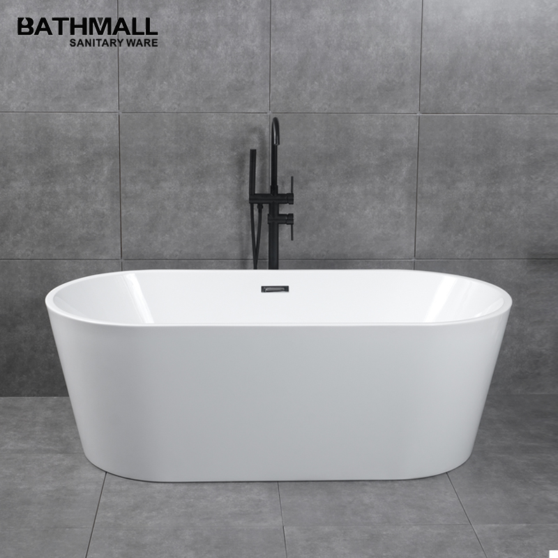 Small bath tub Acrylic Cheap Freestanding Seamless 48" bathtub Bathroom 1700mm