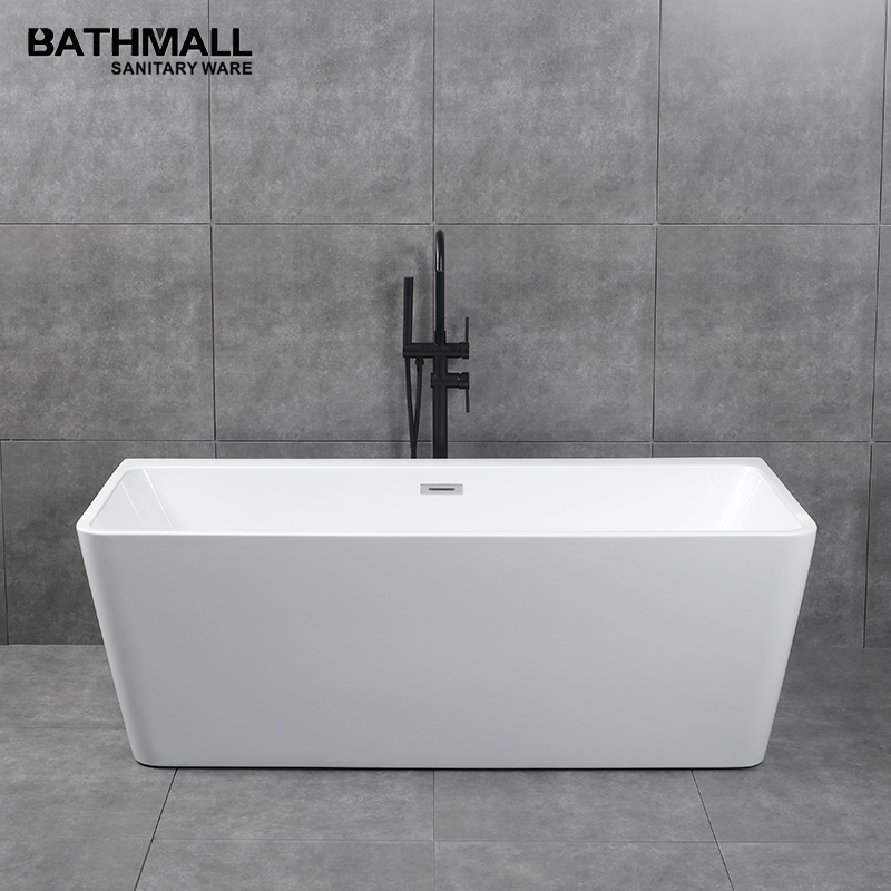 Small bath tub Acrylic Cheap Freestanding Seamless 48" bathtub Bathroom 1700mm