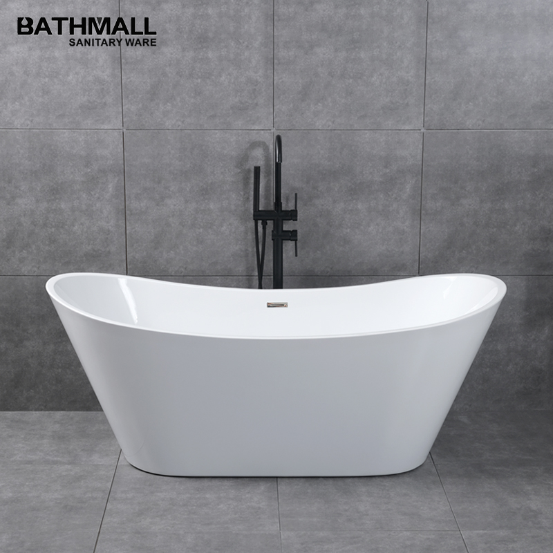 Small bath tub Acrylic Cheap Freestanding Seamless 48" bathtub Bathroom 1700mm