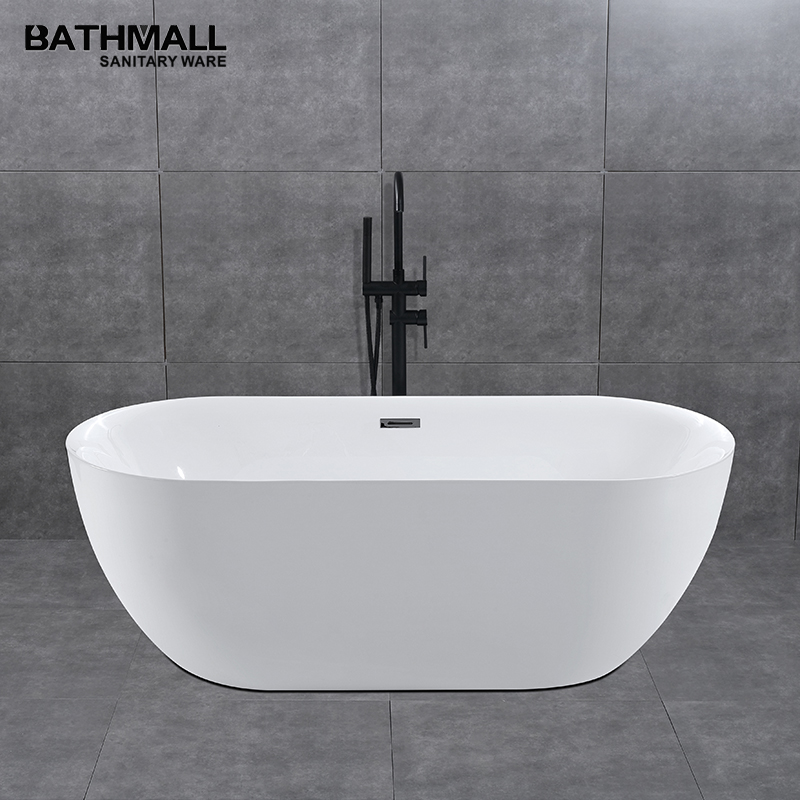 Popular cheap plastic small freestanding bathtub size for adults