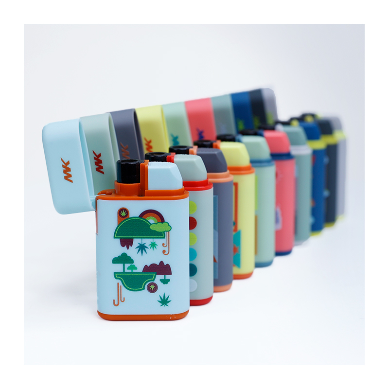 03-Mk-Zy218ee-Clamshell Windproof-Refillable Electronic Lighter