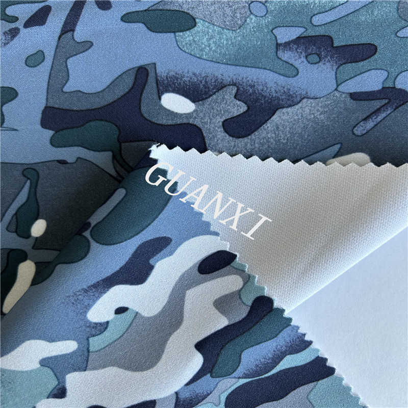Roma checks knitting fabric with camo printing