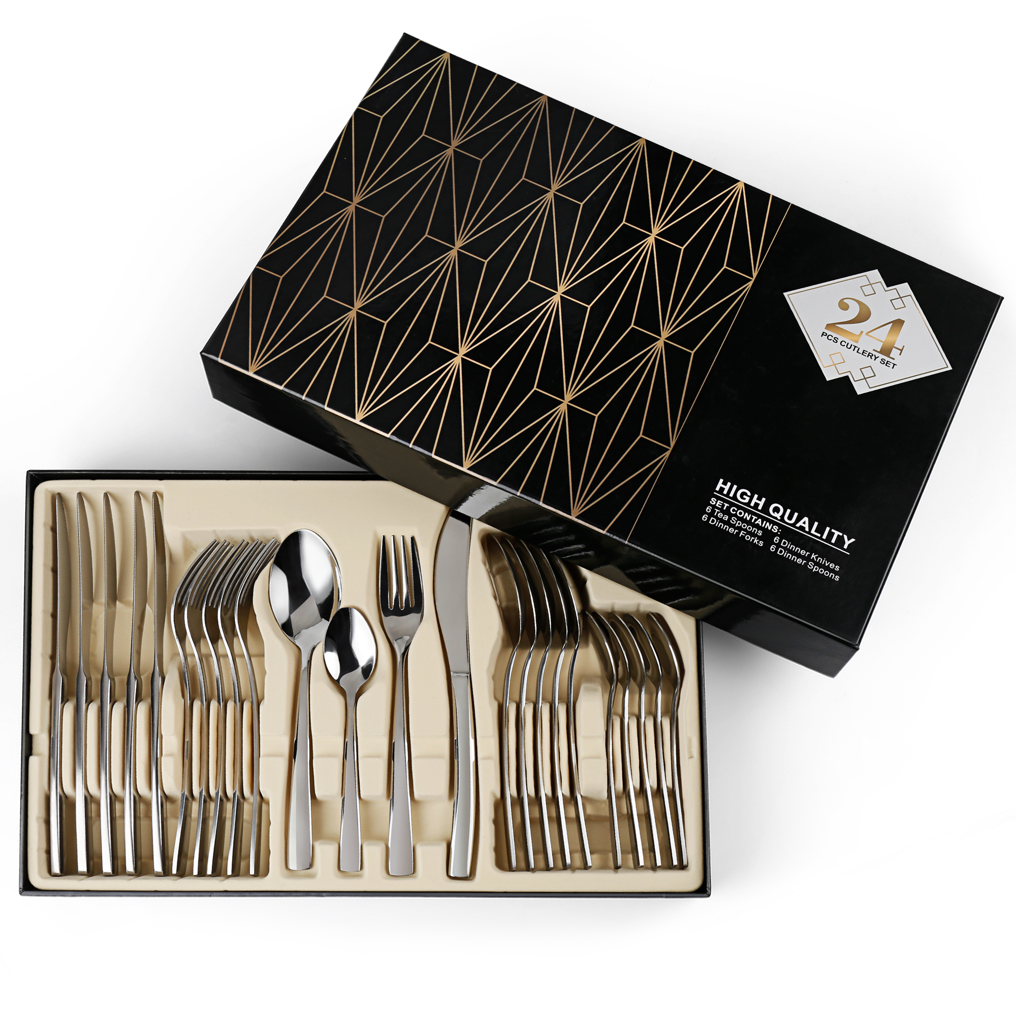 Stainless steel flatware set