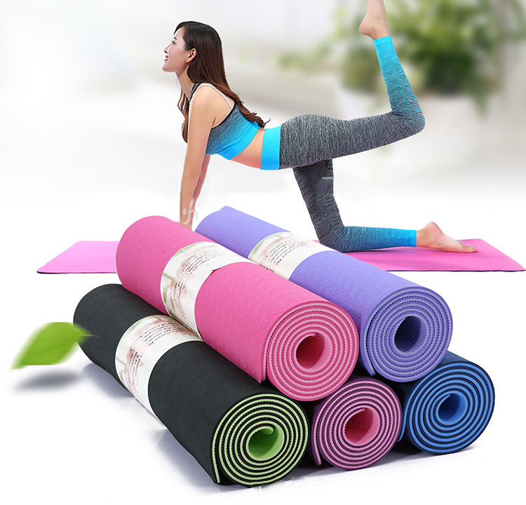6MM Home Use Pilates Eco Non Slip Esterilla Yoga Exercise Equipment Tpe Yoga Mat