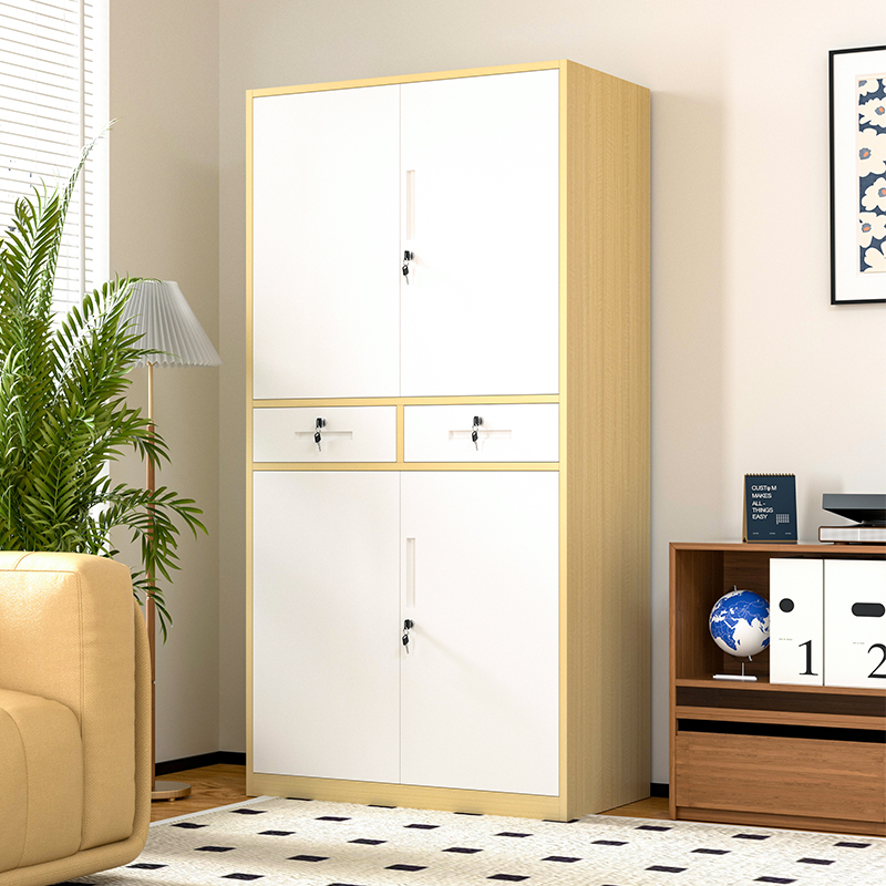 Wood-like filing cabinet with 2 drawers