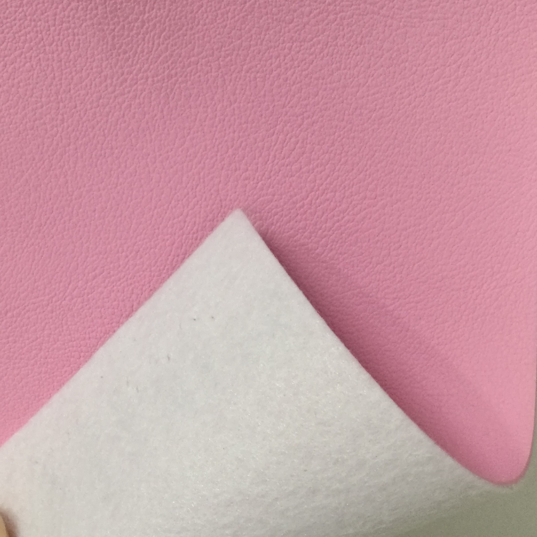 A grade pvc shoes stock leather with pink color