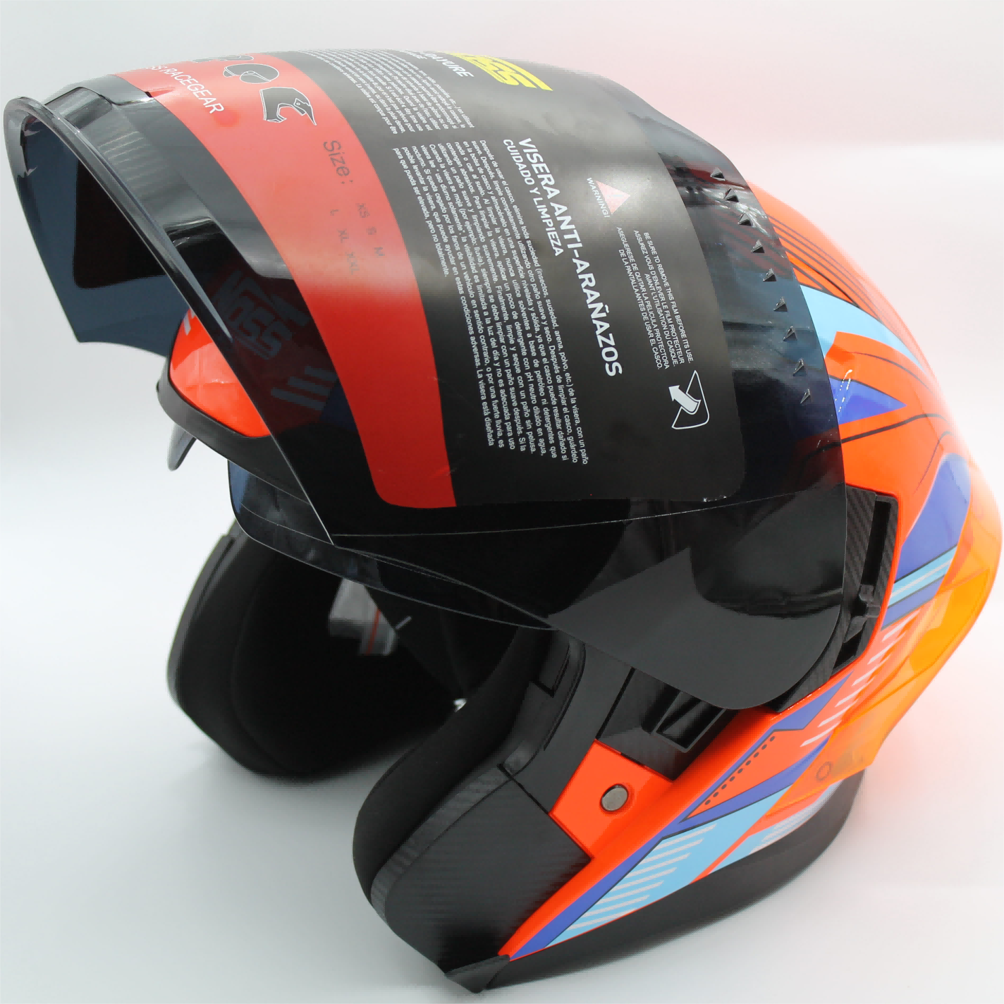 Motorcycle helmet with DOT-open face helmet