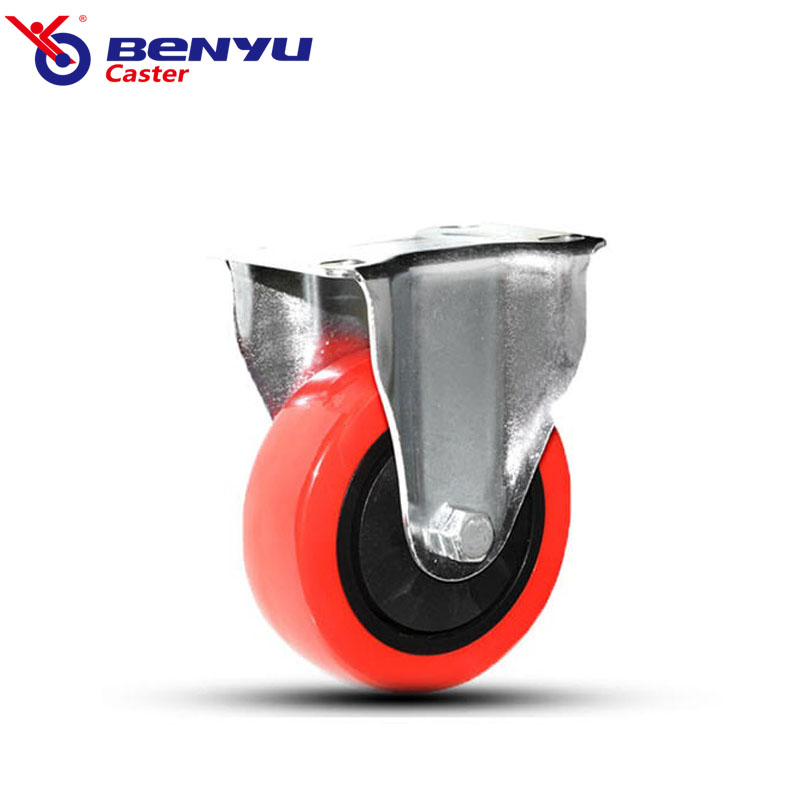 Medium-duty single bearing TPU caster