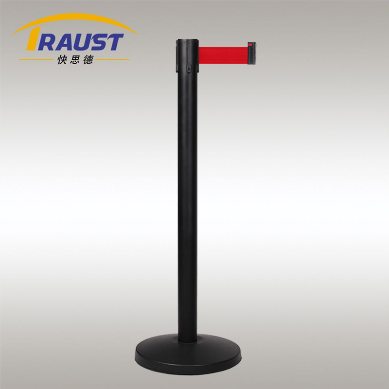 Traust retractable belt barrier stanchion queue post