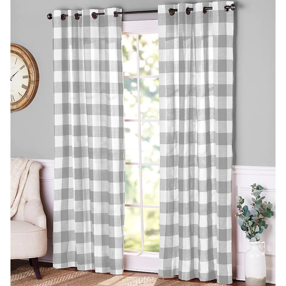 Buffalo check curtain