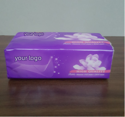 Soft pack facial tissue