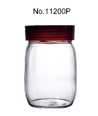 Glass storage jar
