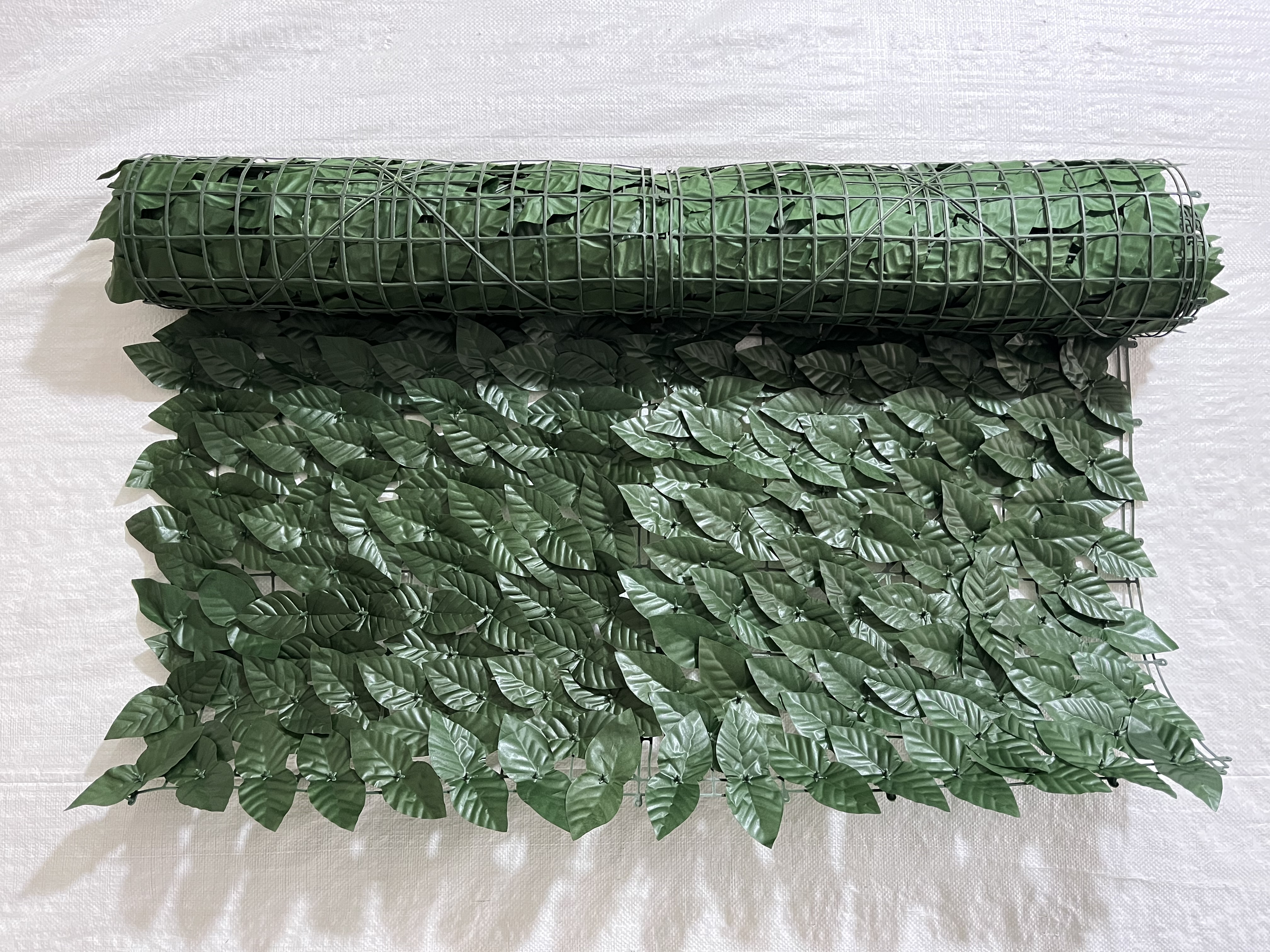Willow trellis with artificial leaves