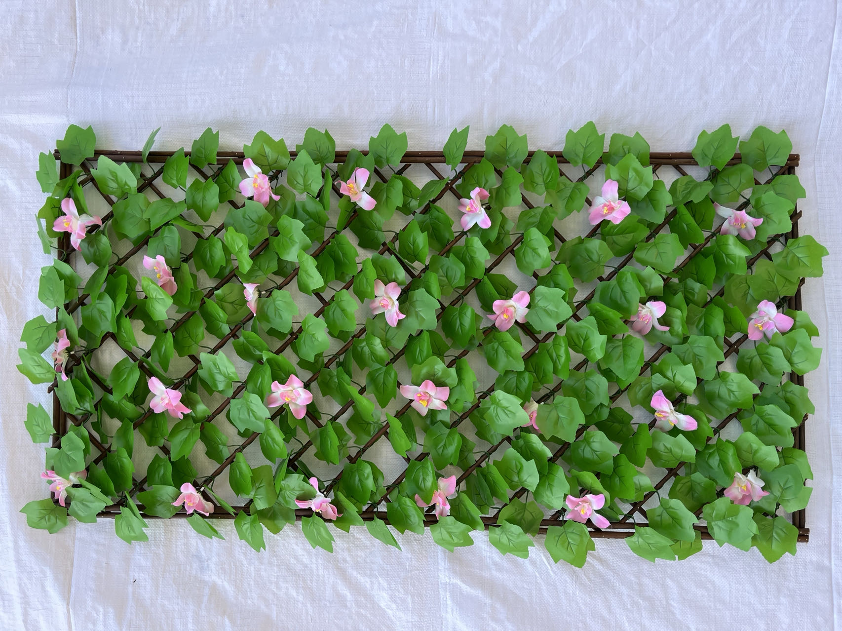 willow expanding trellis with artificial leaf willow trellis with artificial flowers
