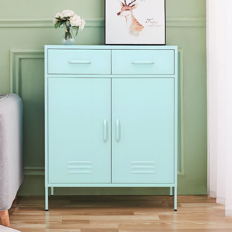 2 Drawers Cupboard for Storage Cabinet
