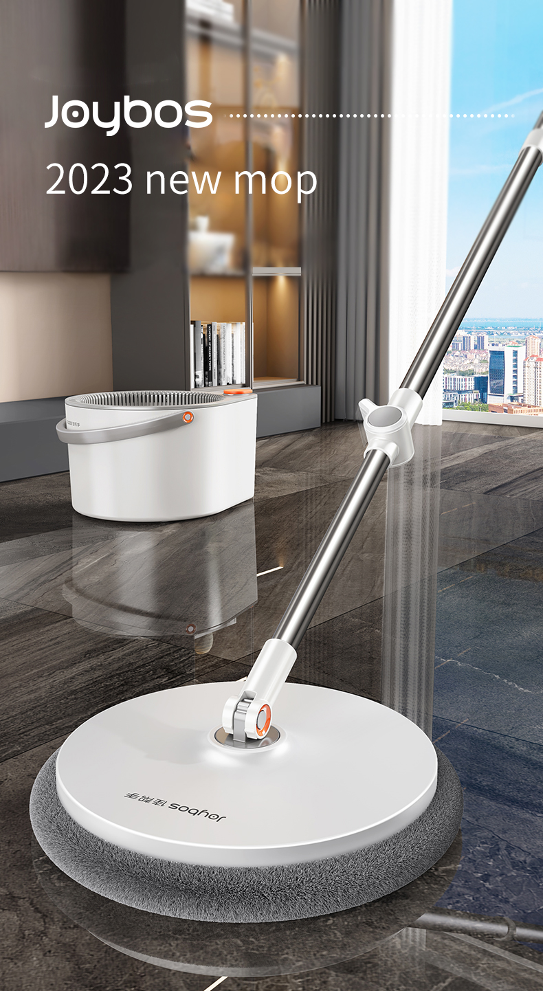 JOYBOS 360 Spin Mop and Bucket Floor Cleaning Mop Bucket Kit with Retractable Handle