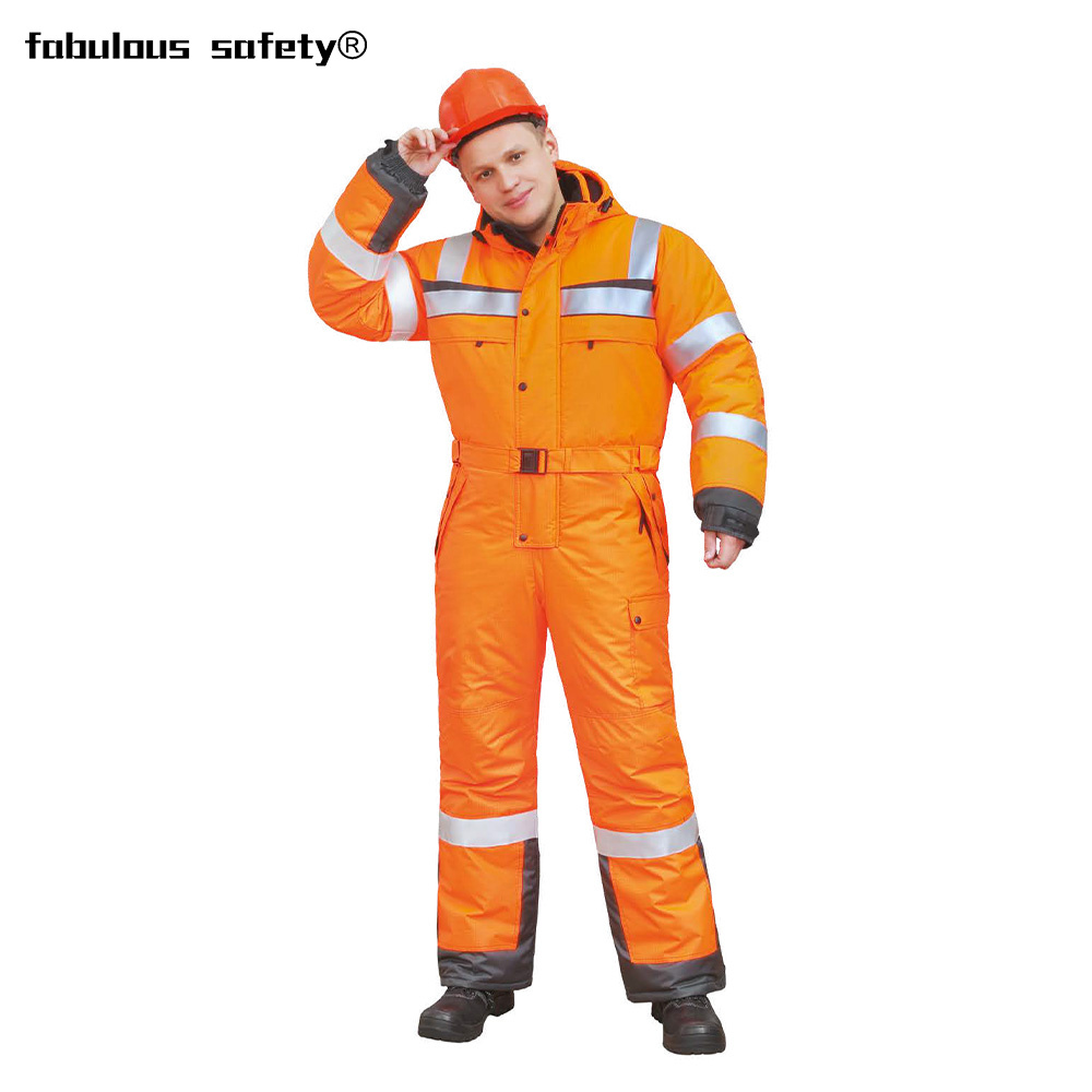 Professional OEM Men Workwear Mechanic Winter Overalls For Construction Road Traffic Work