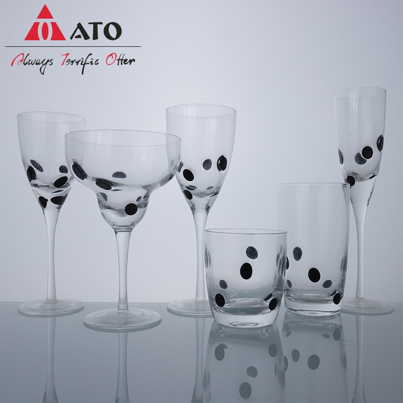 Wine glass with cow animal pattern,GLASSWARE