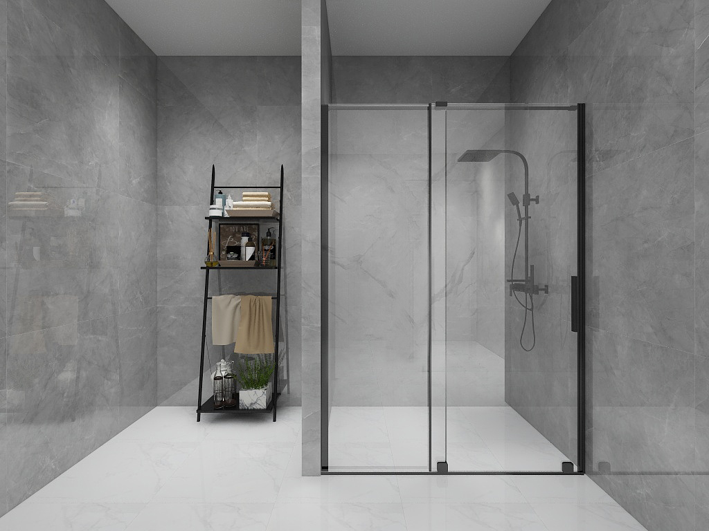 MA-C721 Shower door, Shower room, shower enclosure, single sliding shower door, Sliding shower room